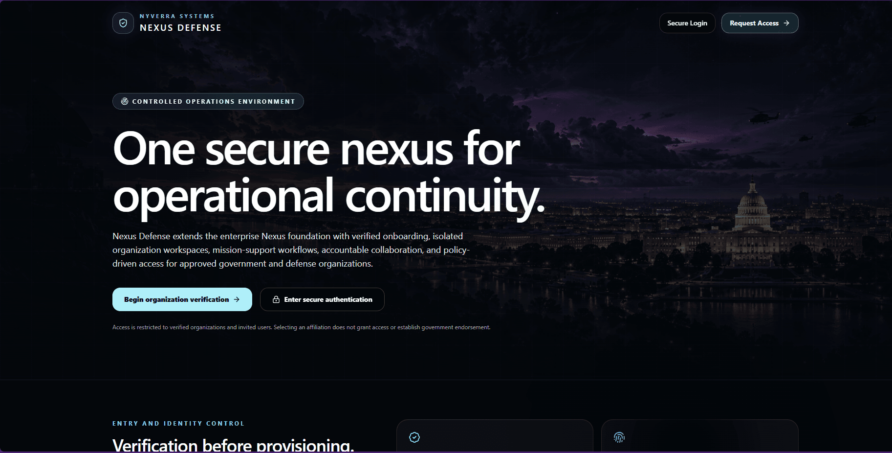 Nexus Defense Government & Military Platform