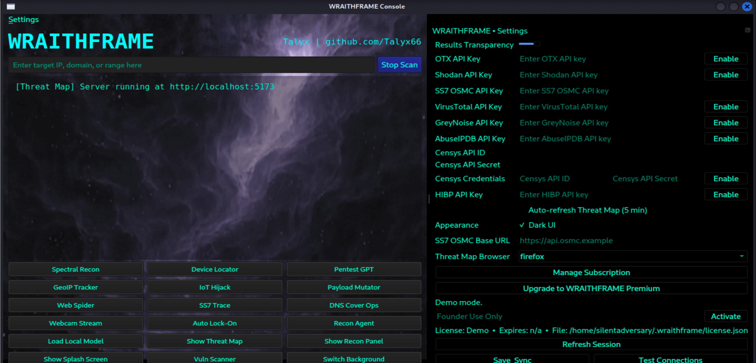 WRAITHFRAME security platform